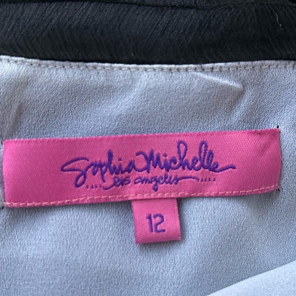 Sophia Michelle Black Sheer Double Layer White Lining A Line Full Skirt! - Picture 7 of 7